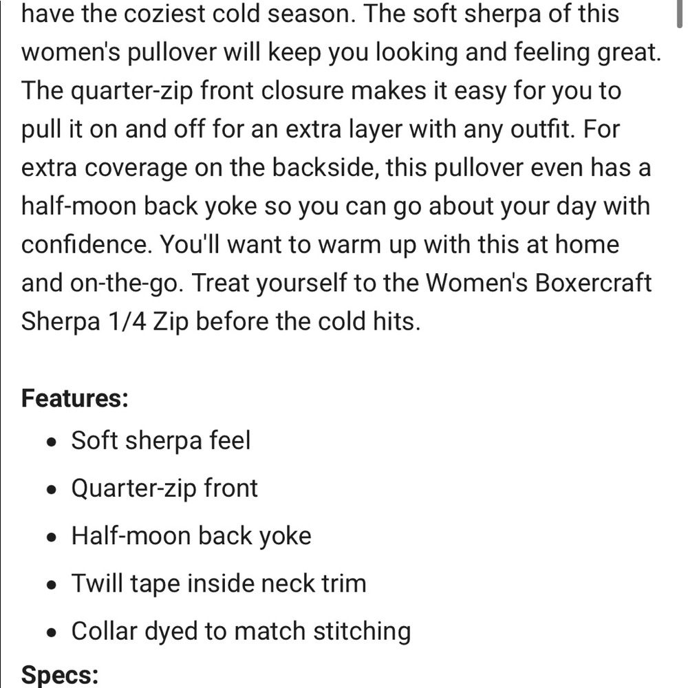 Sherpa 1/4 Zip Pullover - Picture 3 of 4